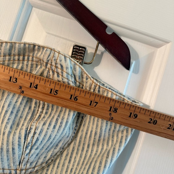 PILCRO XL Anthropologie Denim Sleeveless Corset Crop Tube Top  Club Biker Edgy - Picture 14 of 16